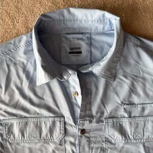 33,000ft Light Blue Sun Protection Button-Up Shirt